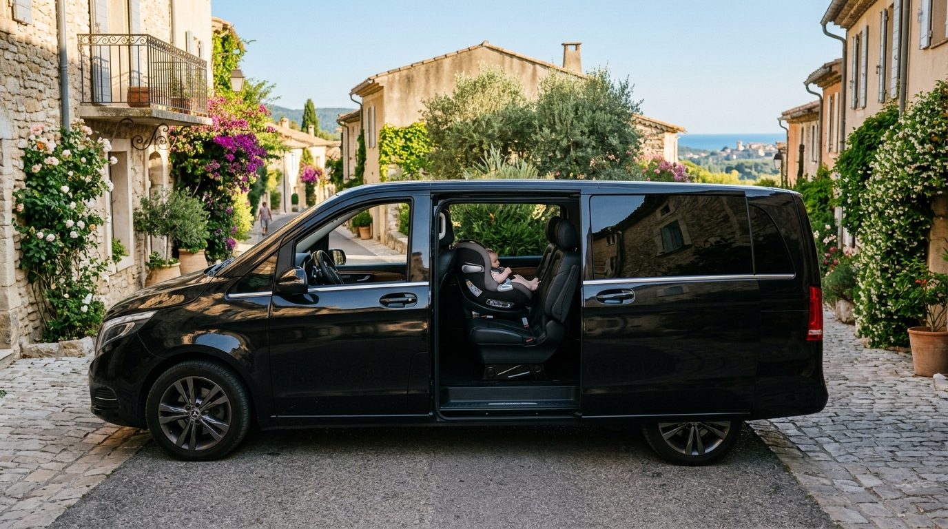 Transfert en van avec siège bébé à Cuers : guide pour voyager sereinement en famille