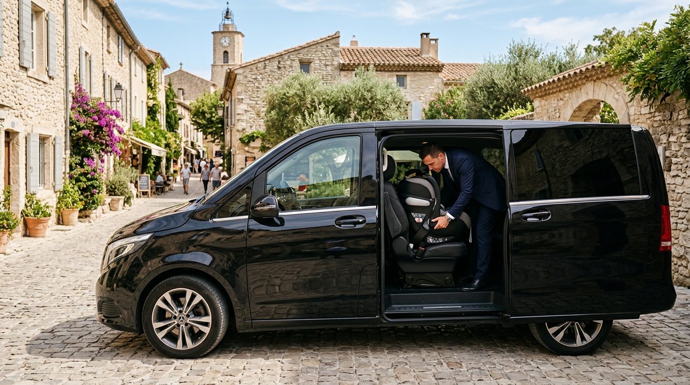 Transfert en van avec siège bébé à Puget-sur-Argens (83480) : confort et sécurité familiale