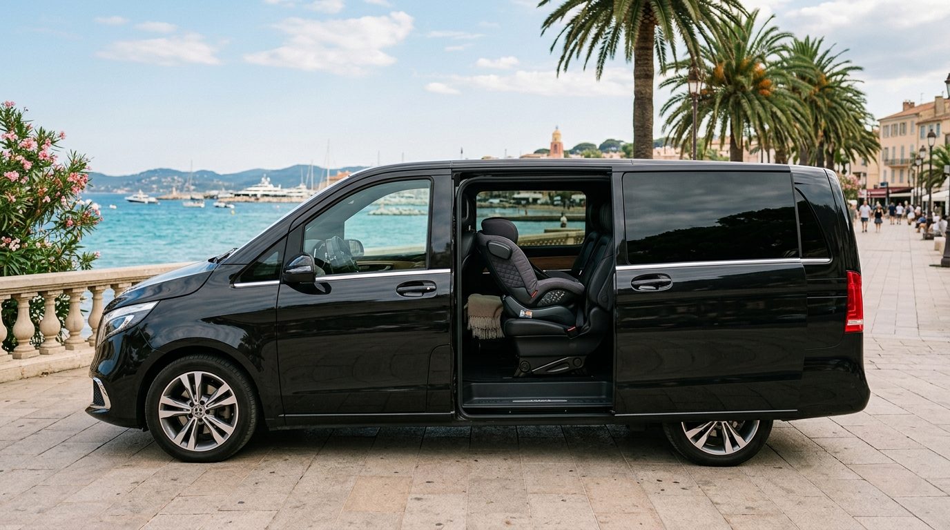 Transfert en van avec siège bébé à Sainte-Maxime : le guide pratique