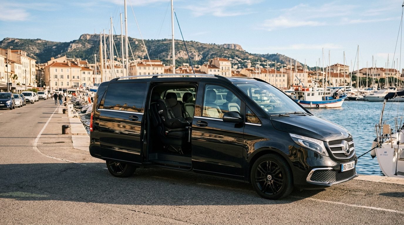 Transfert en van avec siège bébé à Toulon : organiser ses trajets en famille