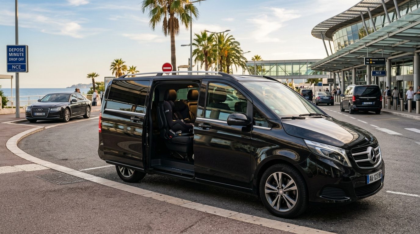 Transfert van à Nice NCE : organiser un transport avec sièges bébé multiples