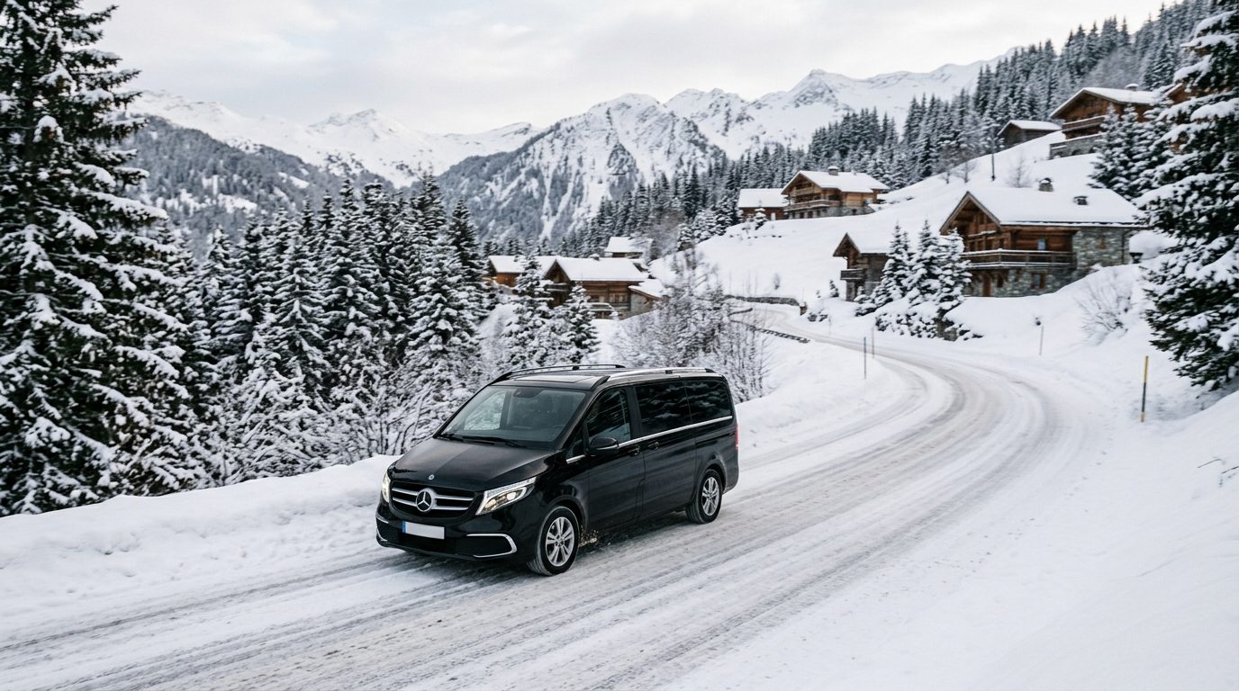 Circuler et gérer la neige fraîche à Courchevel : logistique et transport avec chauffeur