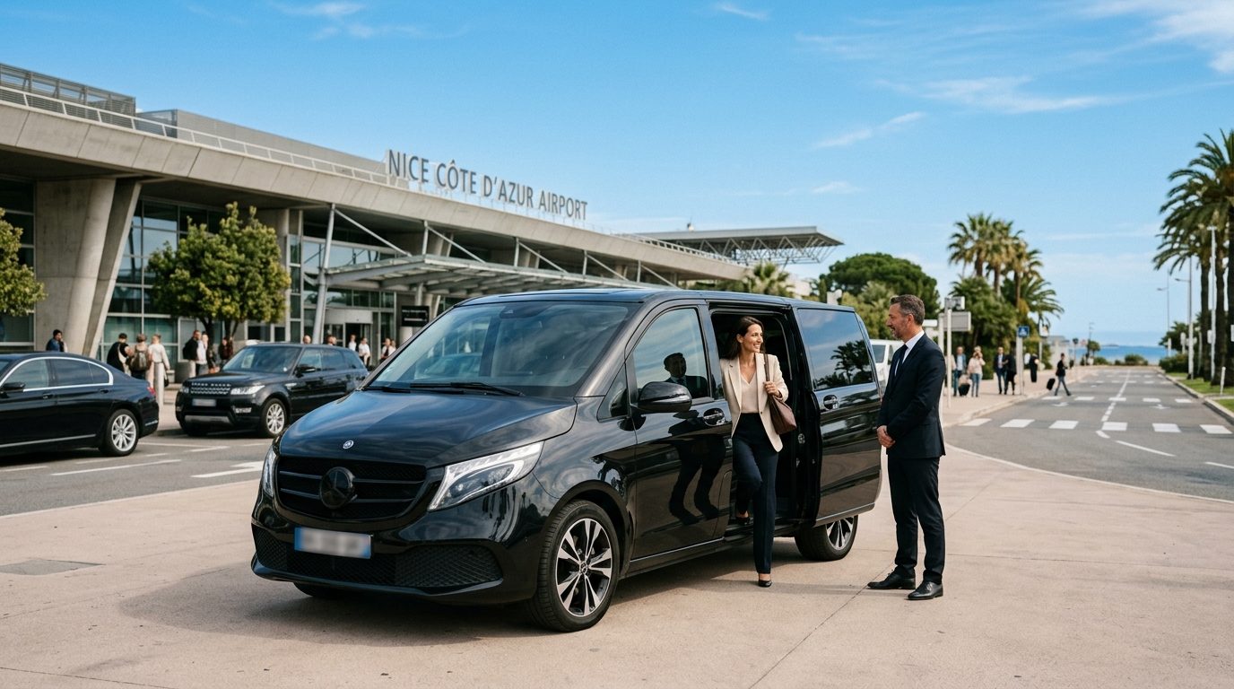 Transport privé en van depuis l&rsquo;aéroport Nice Côte d&rsquo;Azur (NCE) : organisation et conseils