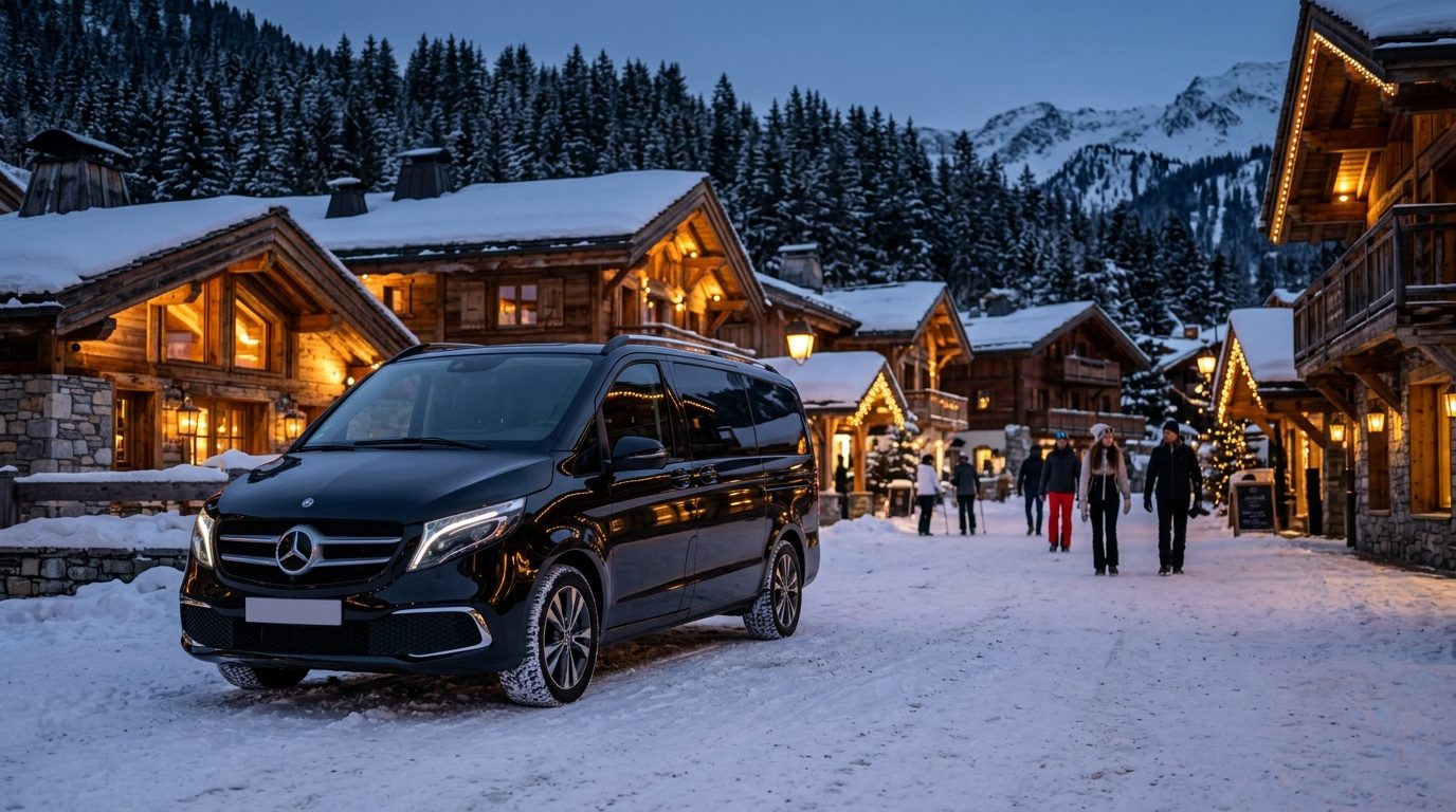 Van 7 places à Courchevel : confort, bagages et mobilité alpine