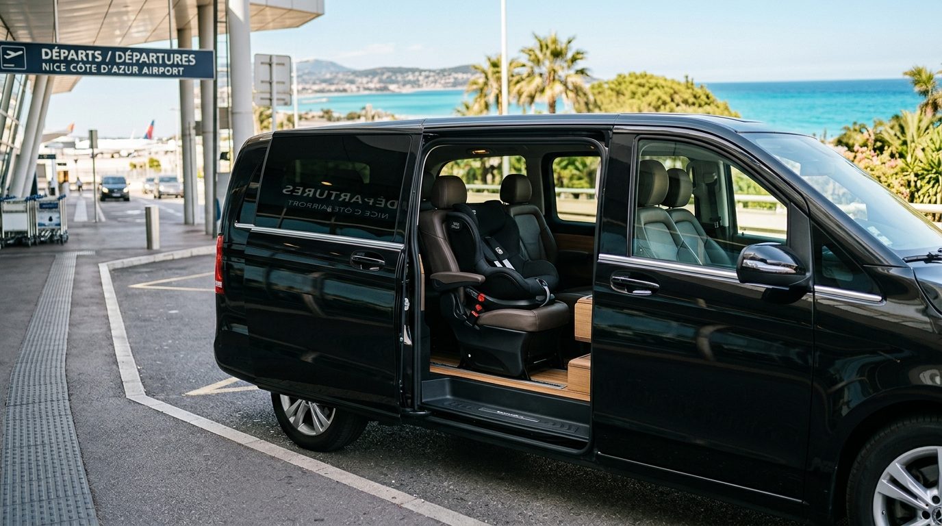 Van à l&rsquo;Aéroport de Nice avec Siège Enfant Groupe 1 : Guide Pratique