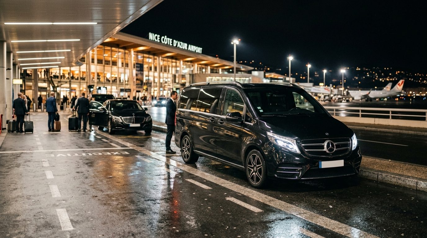 Arrivée tardive à l’aéroport de Nice NCE : l’organisation sereine d’un transfert en van