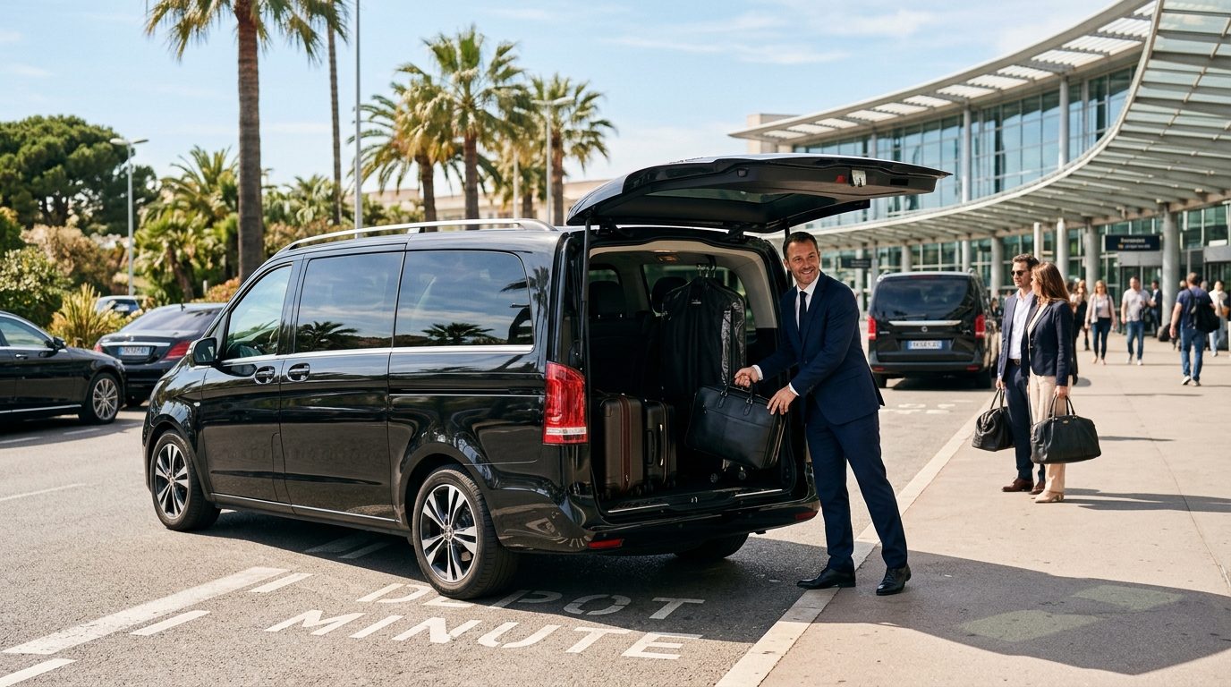 Van avec chauffeur à l&rsquo;aéroport de Nice (NCE) : guide logistique et conseils pratiques