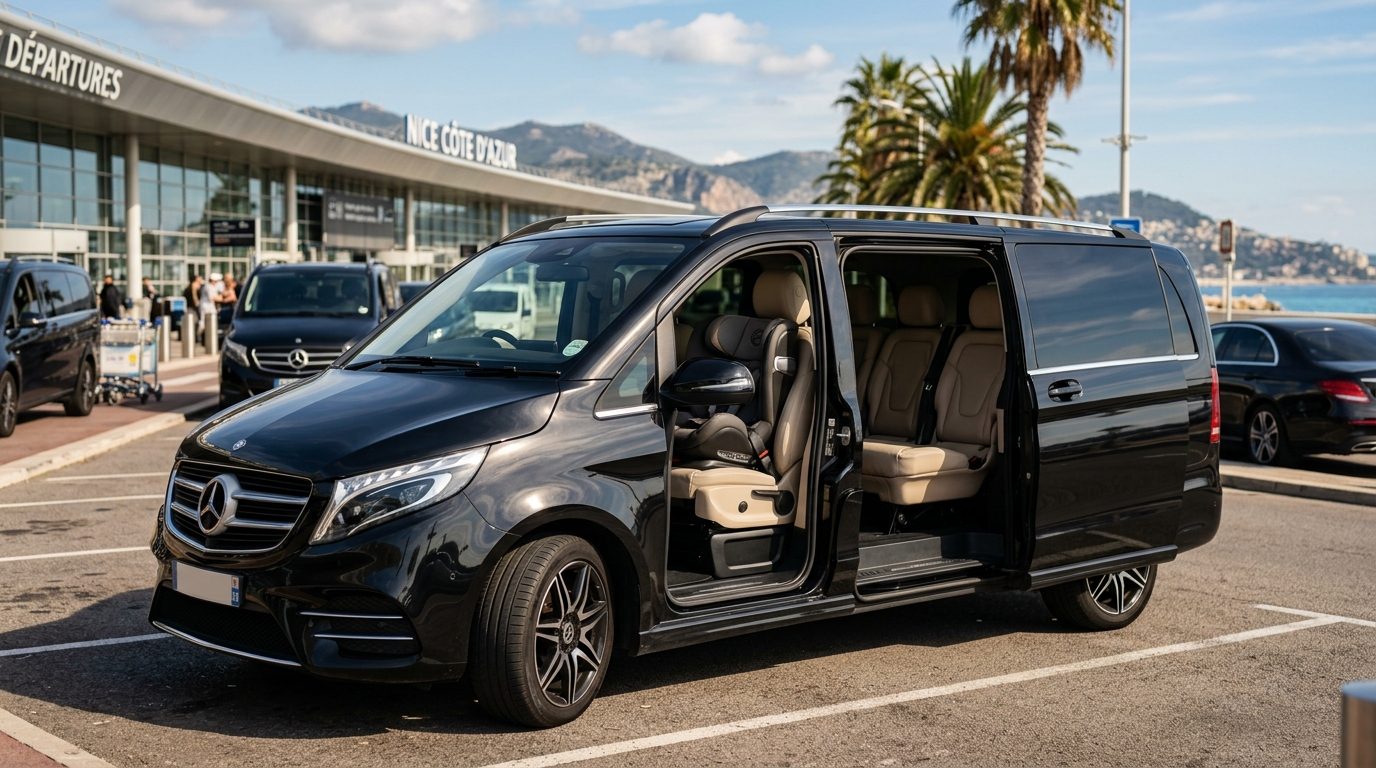 Van avec siège bébé à l&rsquo;aéroport de Nice NCE : guide pratique pour voyager sereinement