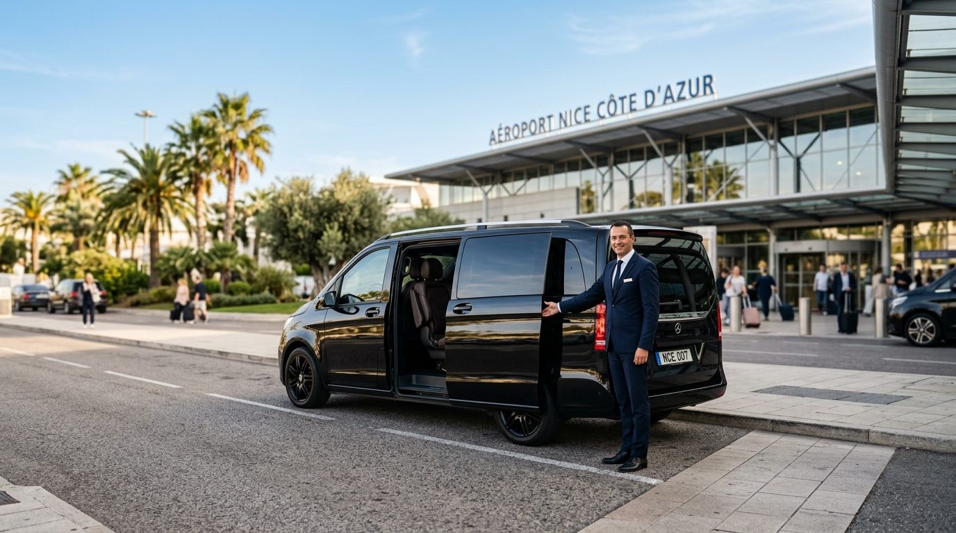 Van de prestige à l&rsquo;aéroport de Nice NCE : guide du transfert haut de gamme