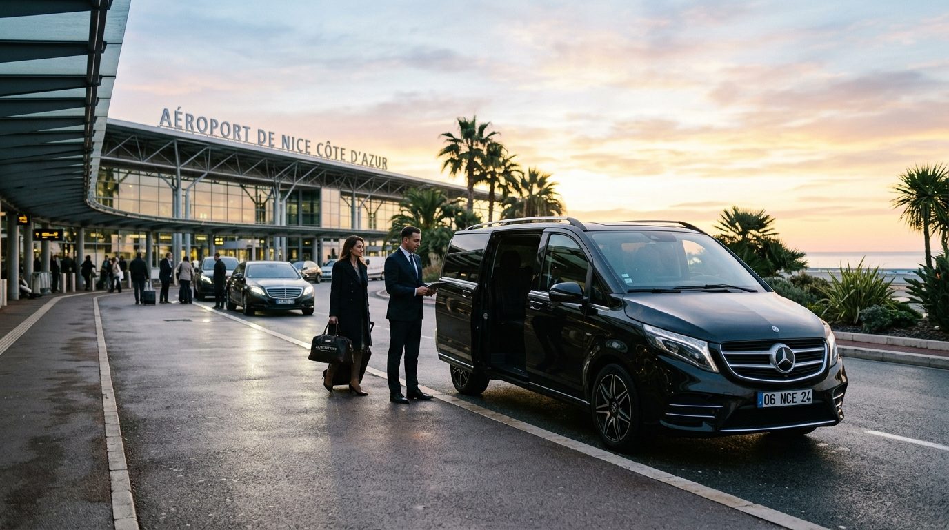 Départ matinal à l&rsquo;aéroport Nice Côte d&rsquo;Azur : organiser son transfert en van