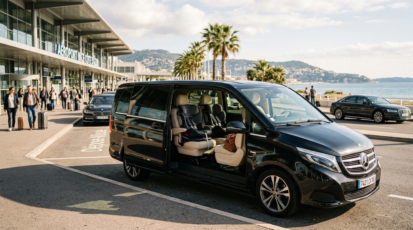 Van exclusif avec sièges bébé et rehausseur à Nice Côte d&rsquo;Azur : l&rsquo;exigence du confort familial