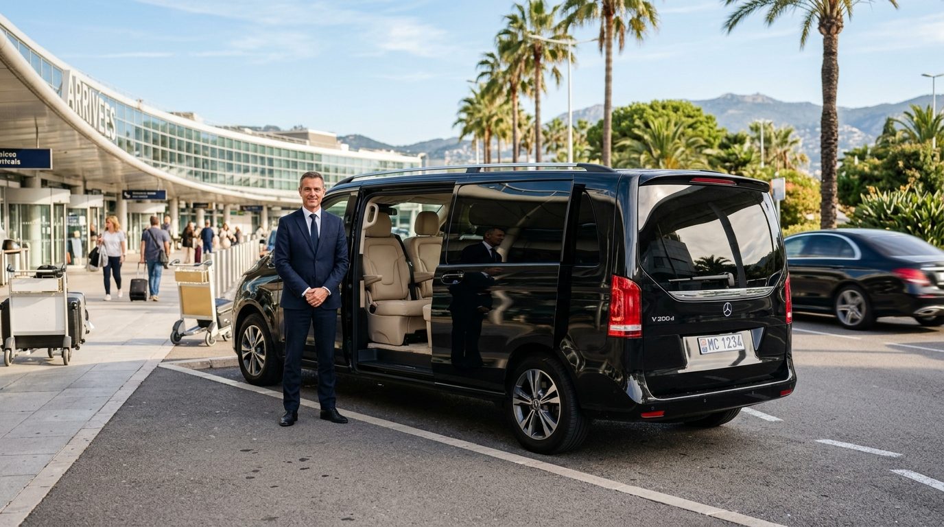 Location de van à la journée avec chauffeur à Nice Côte d&rsquo;Azur (NCE)