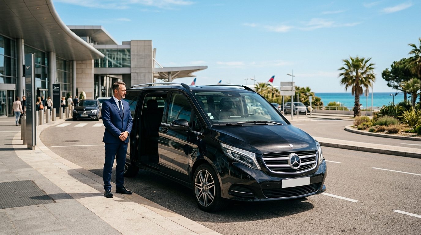 Van Mercedes Classe V à l’aéroport de Nice NCE : l&rsquo;option de la mise à disposition à la journée