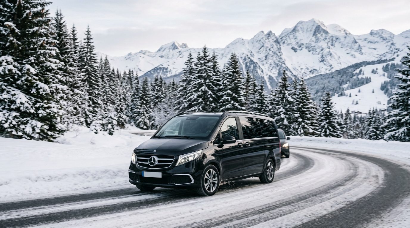 Mercedes Classe V à Courchevel : confort et espace pour vos transferts alpins
