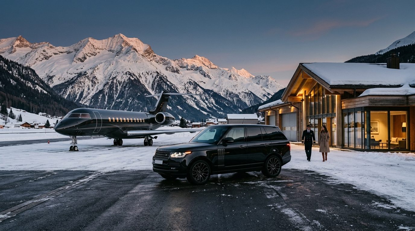 VTC et aviation d’affaires à Courchevel : l&rsquo;art de la continuité au sol