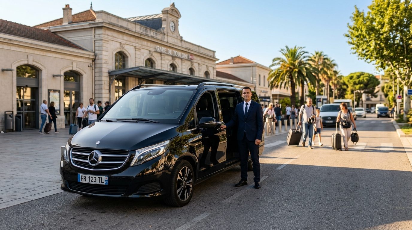 VTC Van à la gare de Toulon : guide pratique pour vos transferts de groupe