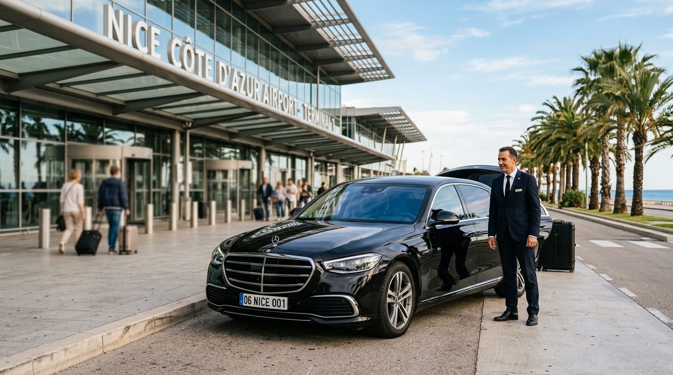 Chauffeur privé à la journée depuis l&rsquo;aéroport Nice NCE : organisation, flotte et repères tarifaires