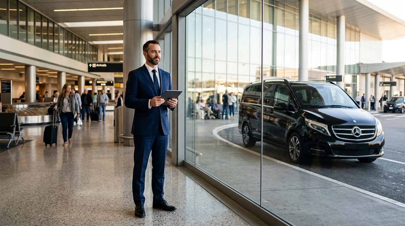 Transfert à l&rsquo;arrivée de l&rsquo;aéroport Nice NCE en van : guide pratique et repères