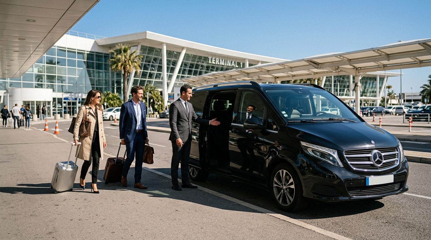 Van luxe à l&rsquo;aéroport NCE : mise à disposition à la journée et accueil personnalisé
