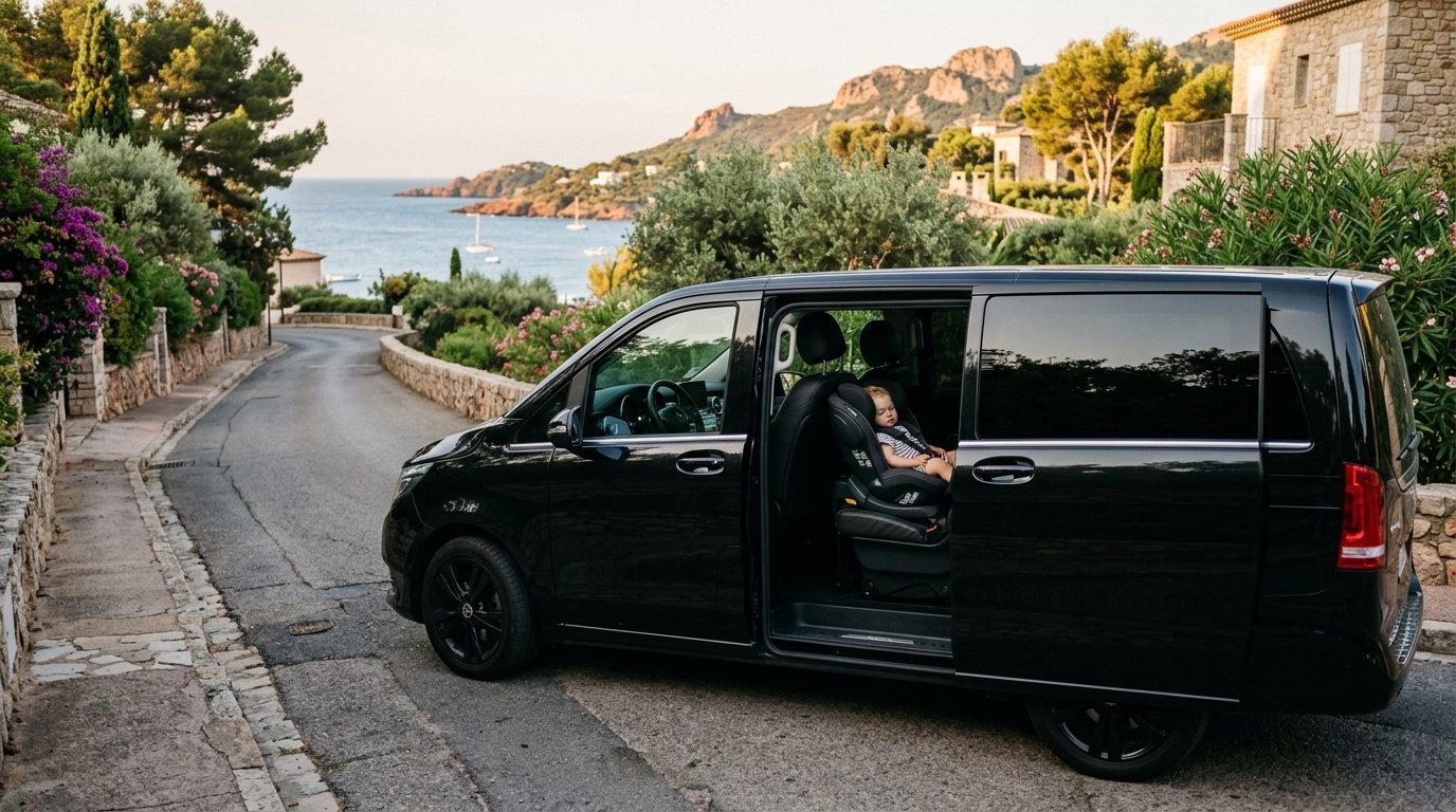 Transfert en van avec siège bébé à Fréjus (83600) : sérénité et sécurité pour vos trajets en famille
