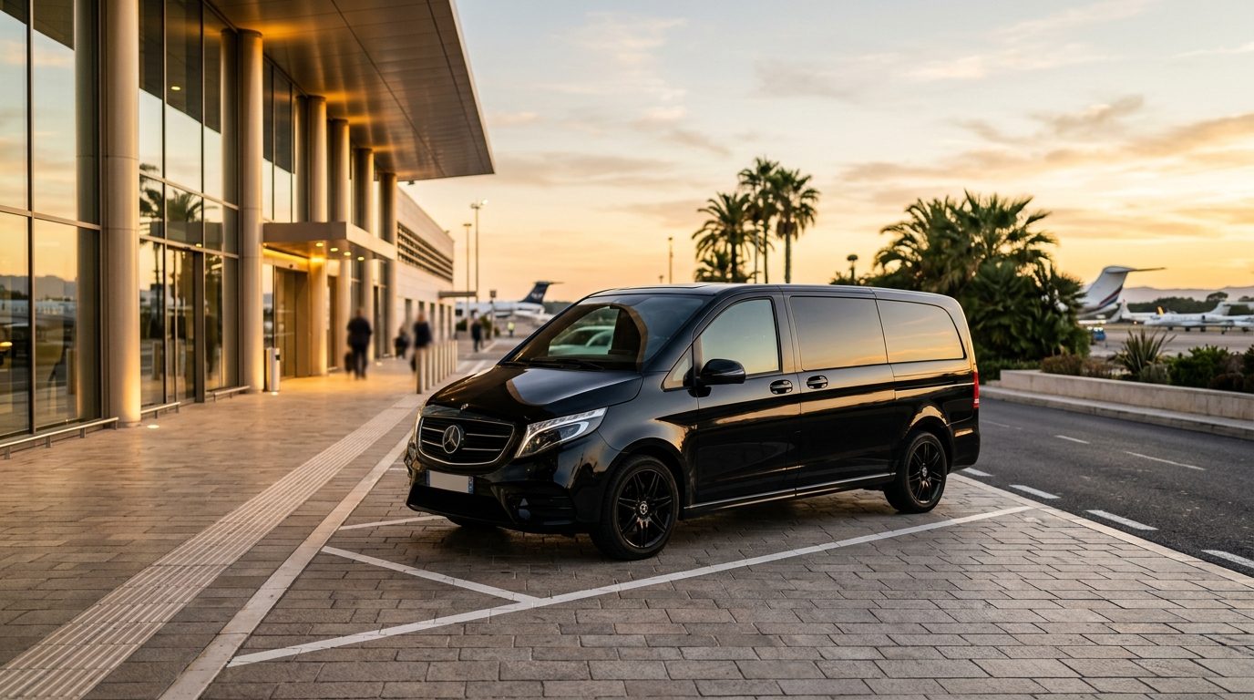 Van business à l’aéroport de Nice Côte d’Azur (NCE) : le standard du transport d’affaires