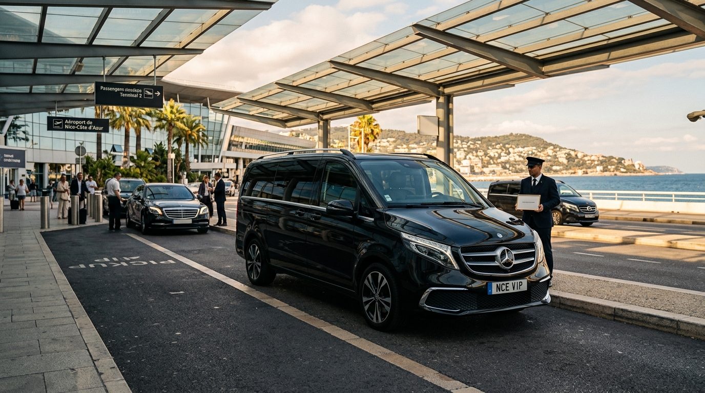 Van Premium 6 Places à l’Aéroport de Nice NCE : Guide du Transfert Haut de Gamme