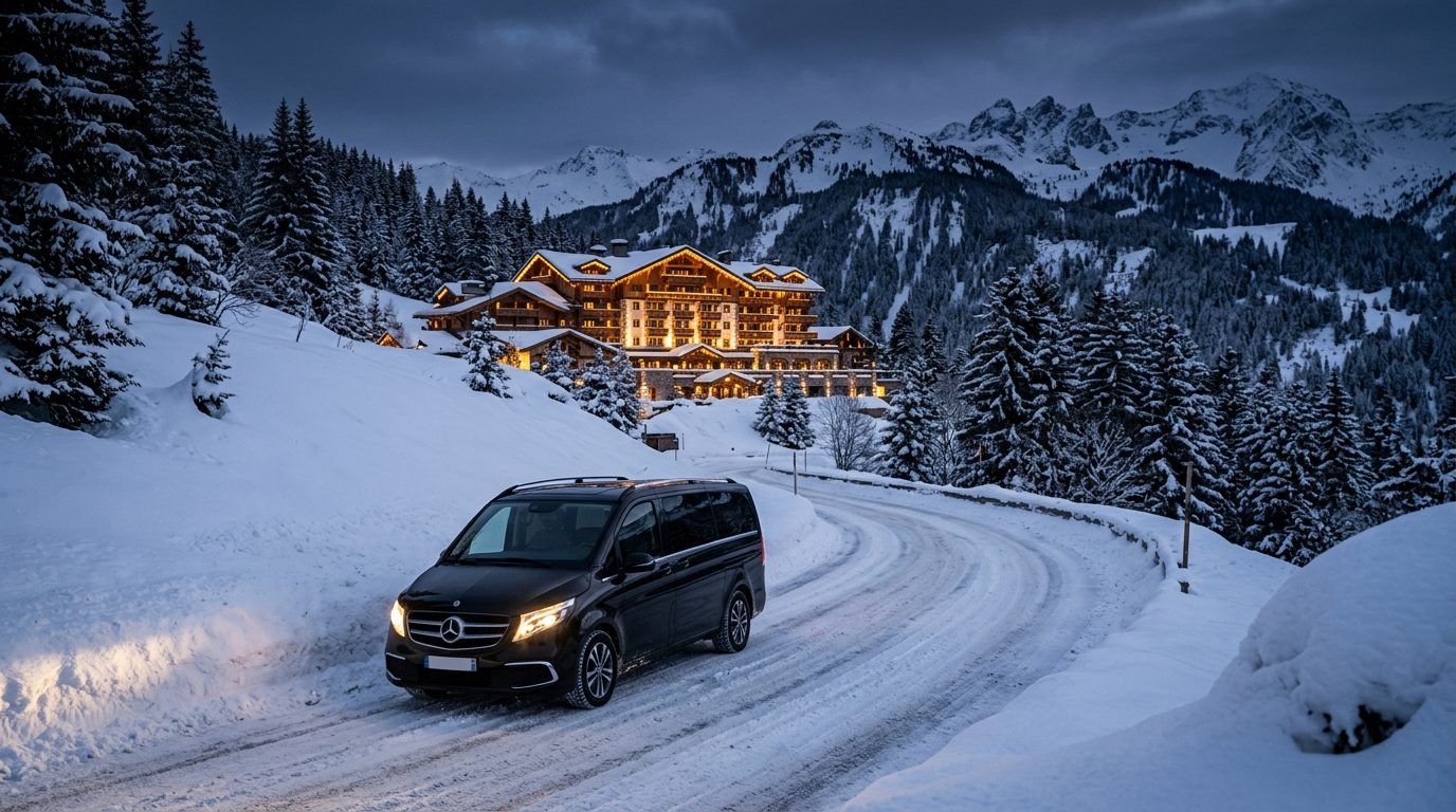 Chauffeur privé à Cheval Blanc Courchevel : guide logistique et mobilité alpine