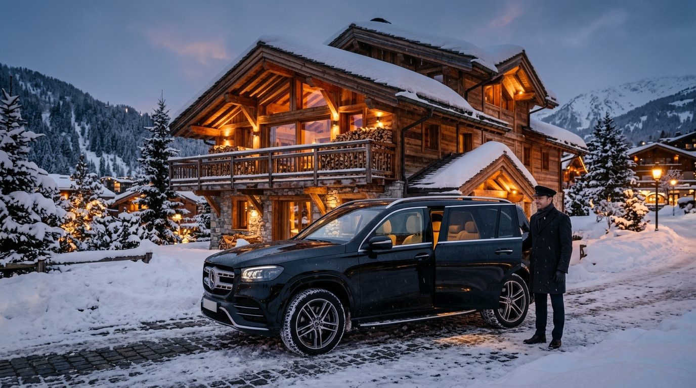 Chauffeur privé et chalet de luxe à Courchevel : organiser la mobilité de votre séjour