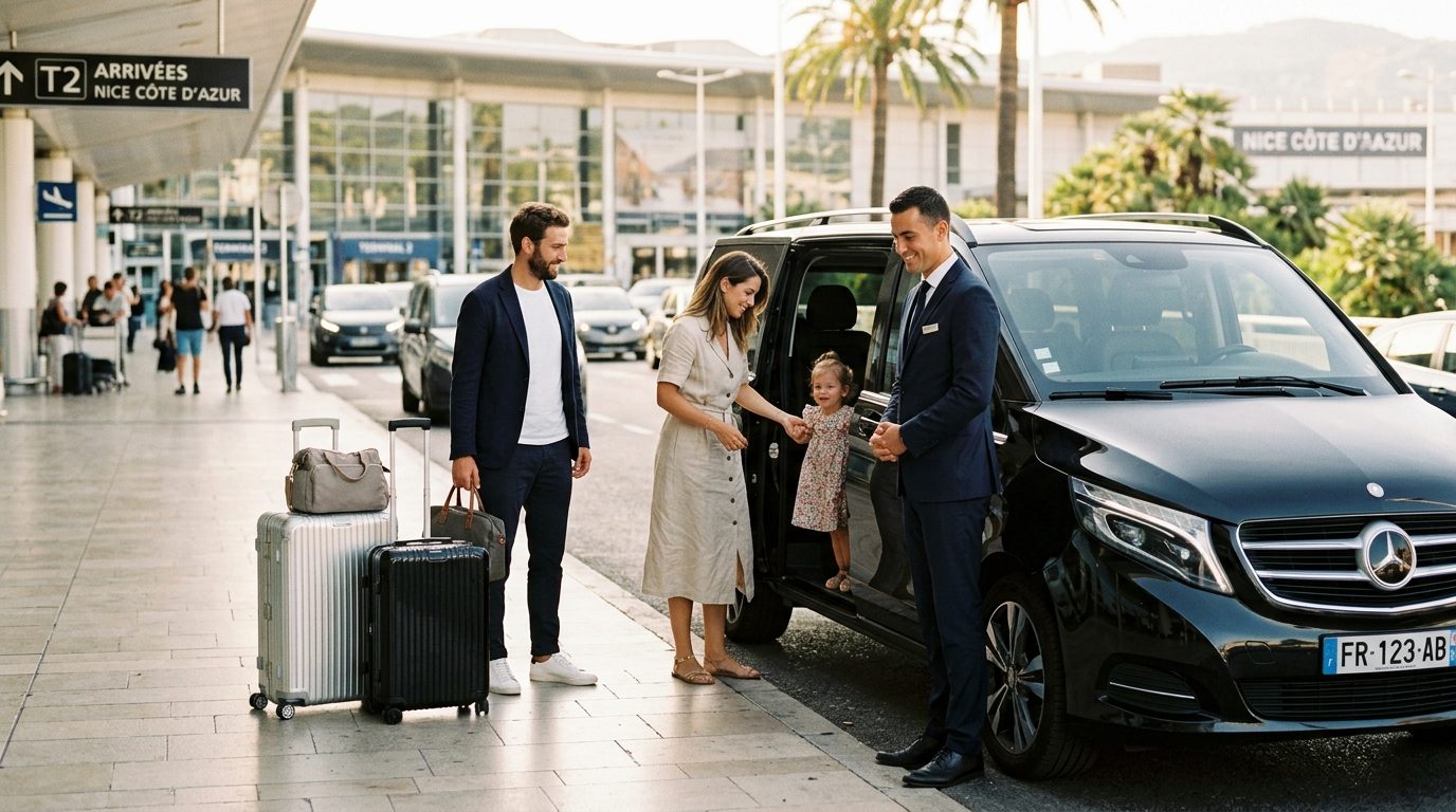 Transfert VIP aéroport Nice NCE : organiser un trajet serein pour familles et enfants