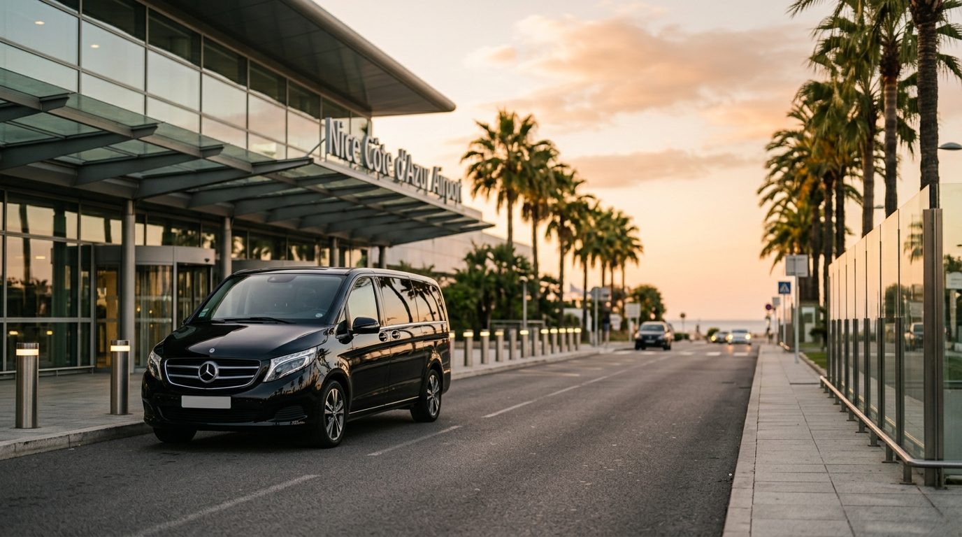 VTC van à l&rsquo;aéroport de Nice Côte d&rsquo;Azur (NCE) : confort et organisation des transferts