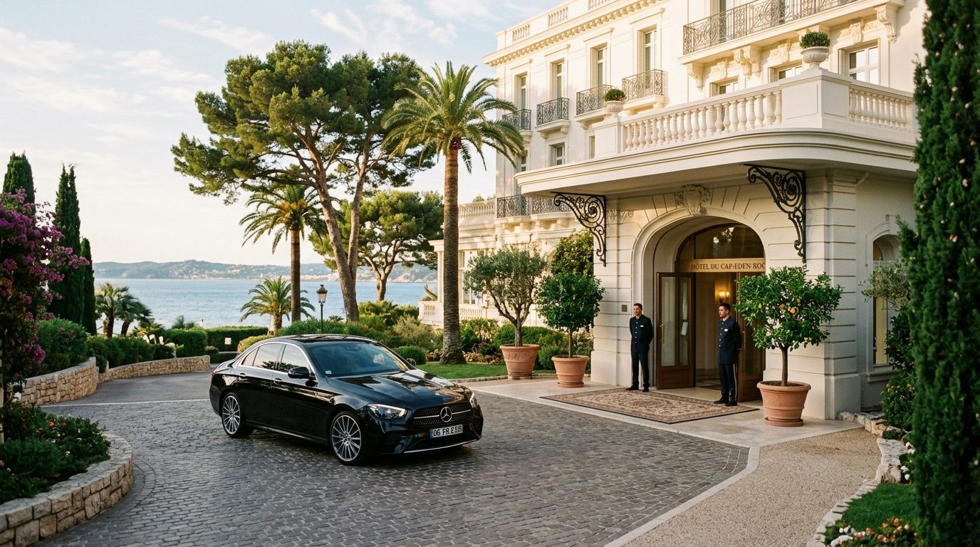 Chauffeur privé Mercedes Classe E au Grand-Hôtel du Cap-Ferrat : l’art de la mise à disposition