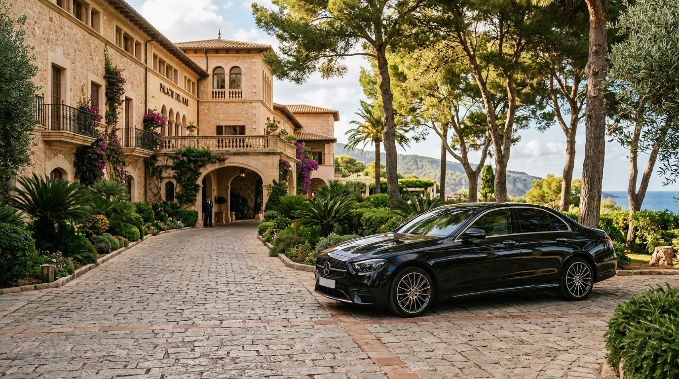 Chauffeur privé Mercedes Classe E à l’Hôtel du Cap-Eden-Roc : mise à disposition au Cap d’Antibes