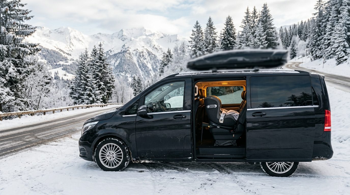 Chauffeur avec siège bébé à Courchevel : sécurité et sérénité en montagne