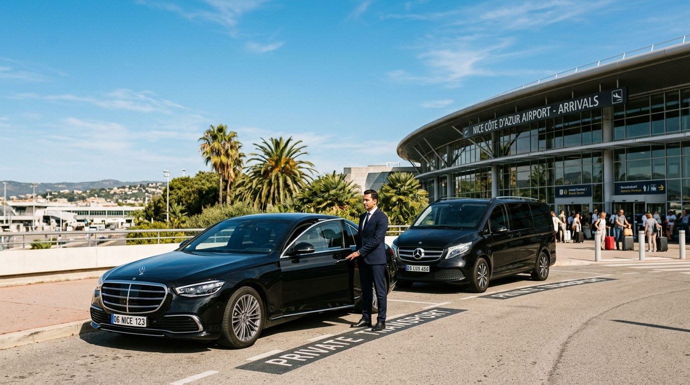 Navette VIP à l’aéroport de Nice Côte d’Azur (NCE) : organisation et sérénité pour vos transferts